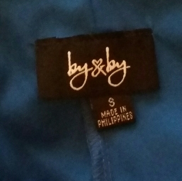 Blue Ombre Mini Dress with Embellished Wrist - Picture 7 of 8